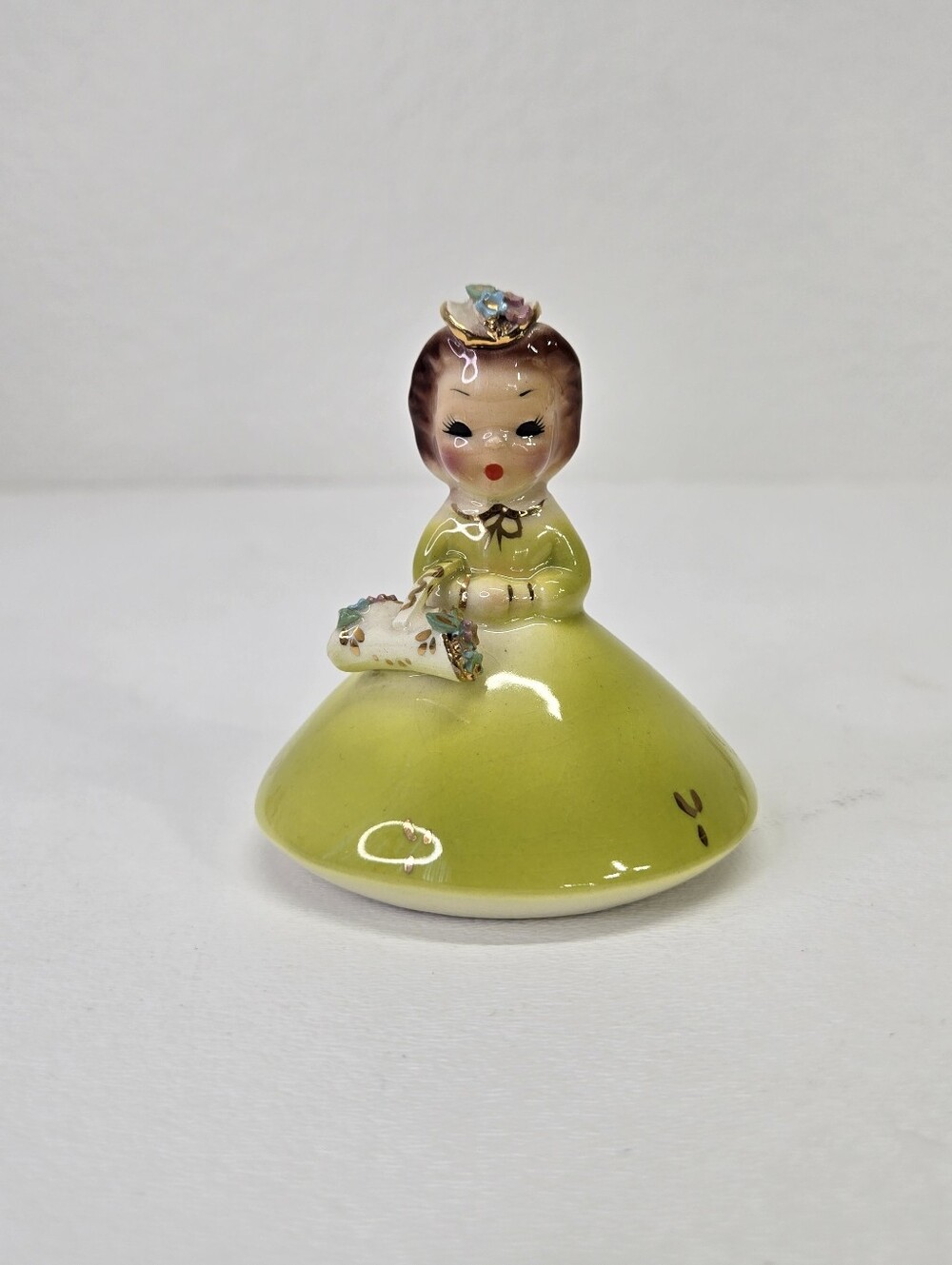 Vtg Josef Originals California Figurine "May" American Beauty Series Green MCM 1